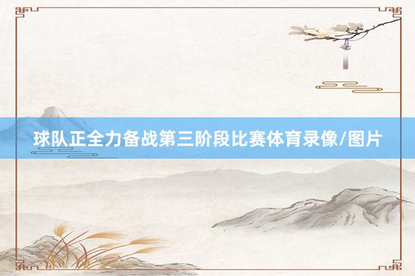 球队正全力备战第三阶段比赛体育录像/图片