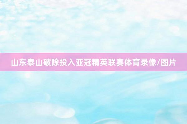 山东泰山破除投入亚冠精英联赛体育录像/图片